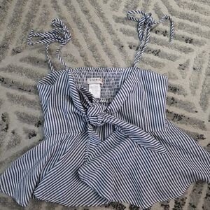 Storia Navy and White Striped Camisole